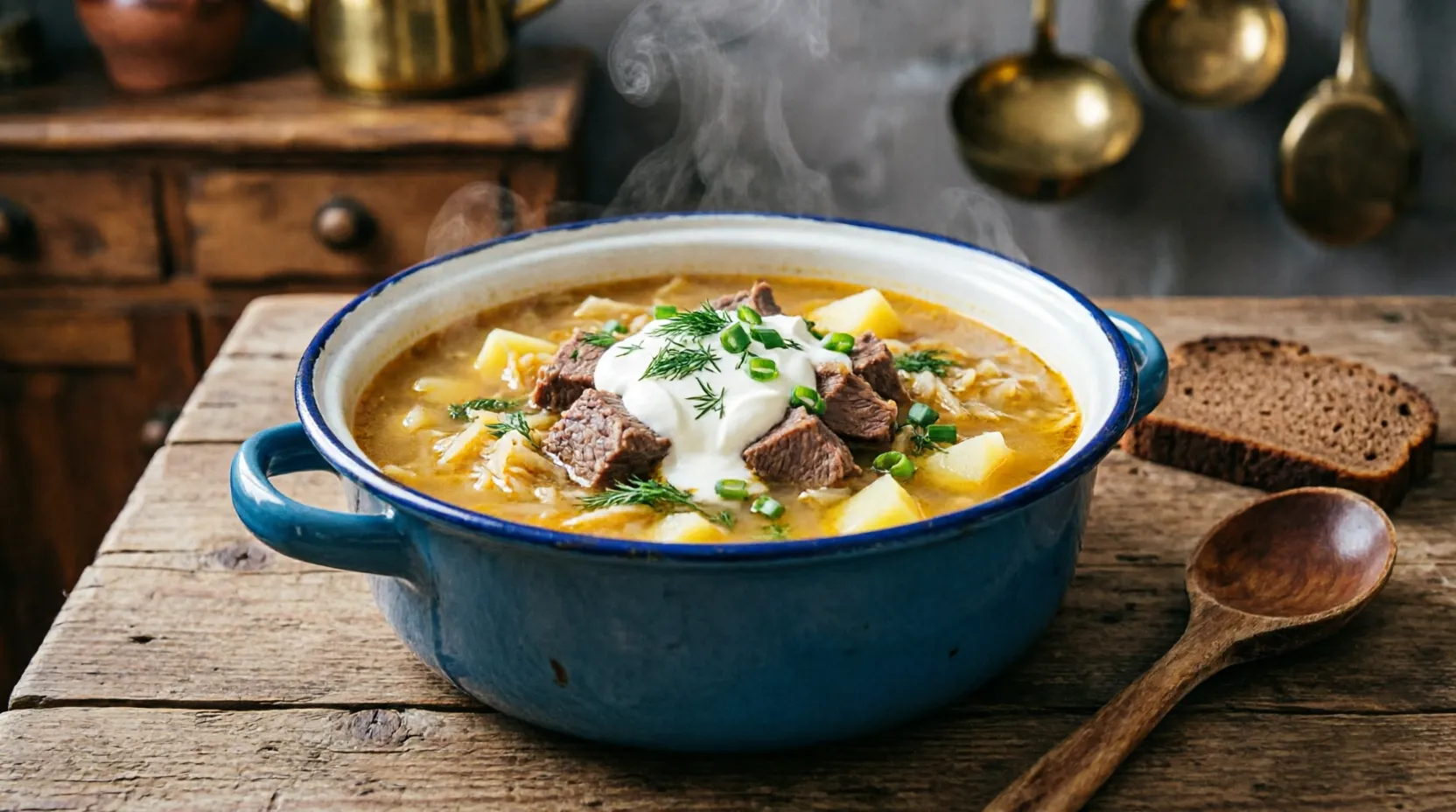 Кастрюля с щами