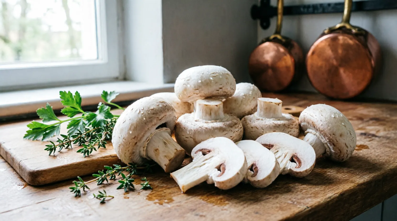 Шампиньоны перед жаркой