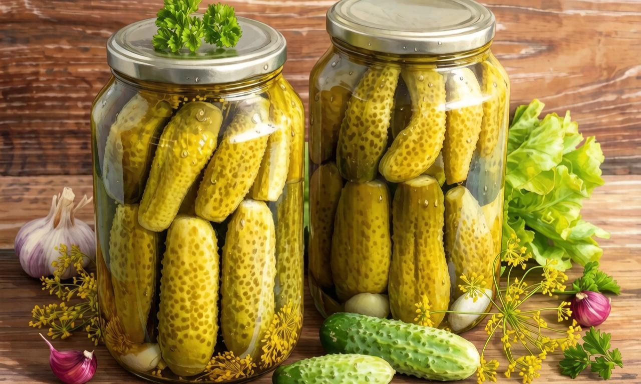 засоленные огурцы в банке на зиму