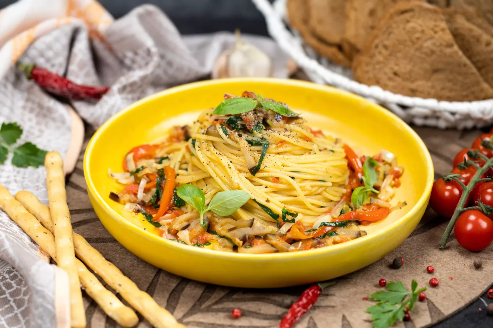 Паста с овощами